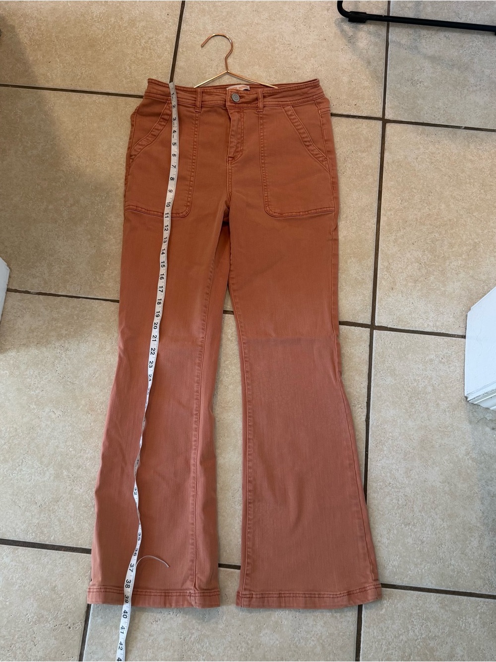 Knox Rose Boot-Cut Jeans in Rust - Picture 5 of 8